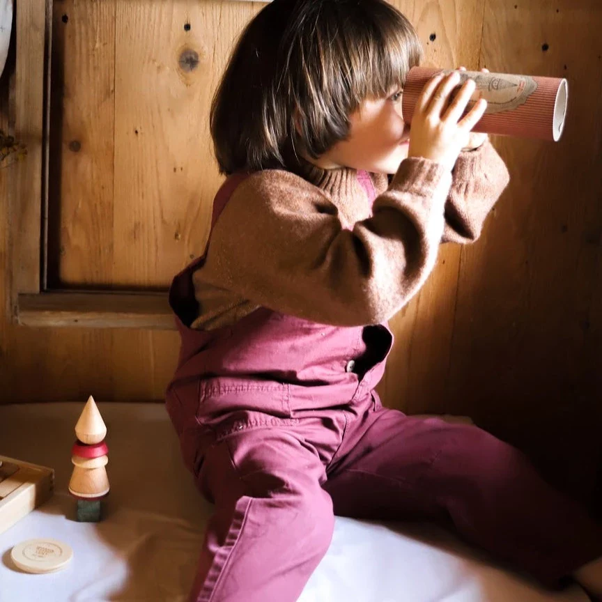 Natural Wooden Toy Stick - Red - Image 2