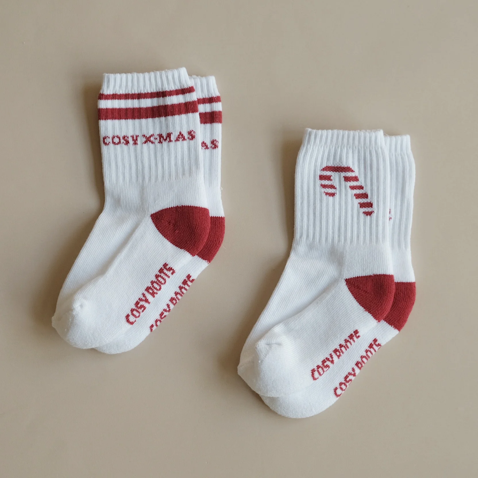 Organic Christmas Socks Red - 2 Pack - Image 2