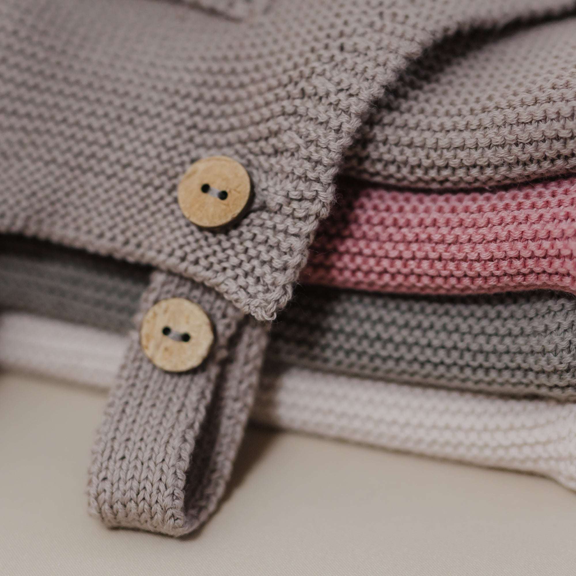 Organic Knit Dungarees - Dusty Rose - SALE - Image 14