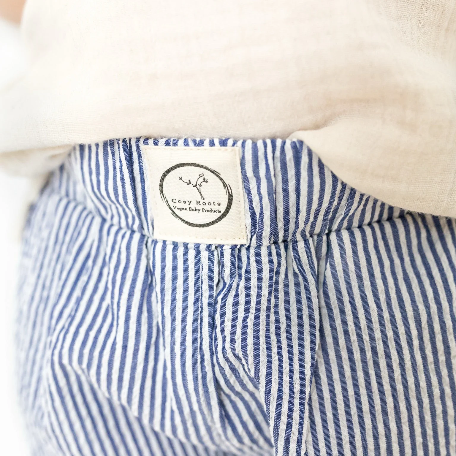 Organic Lounge Pants - Navy Striped - Image 6