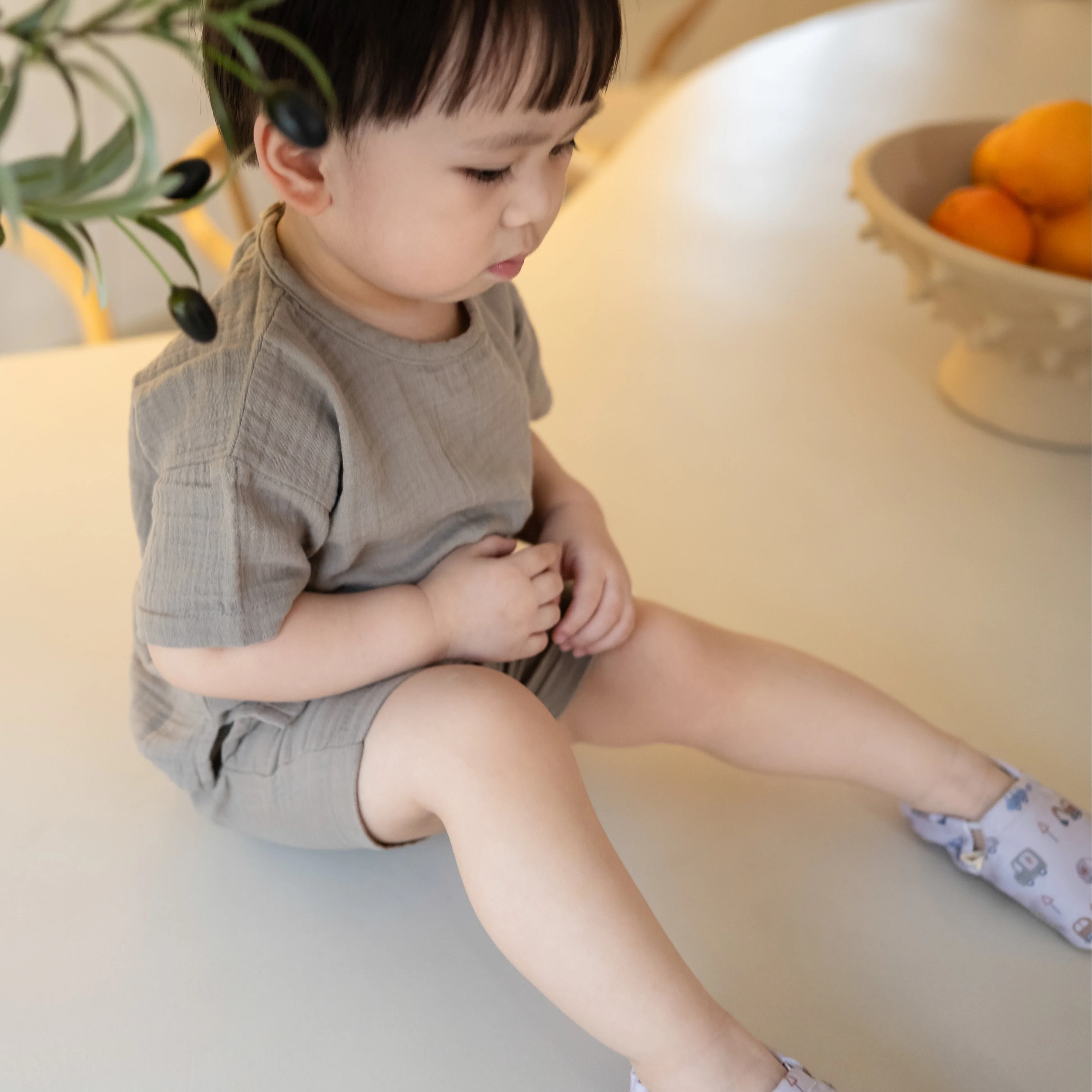 Organic Muslin Shorts - Caramel - Image 5