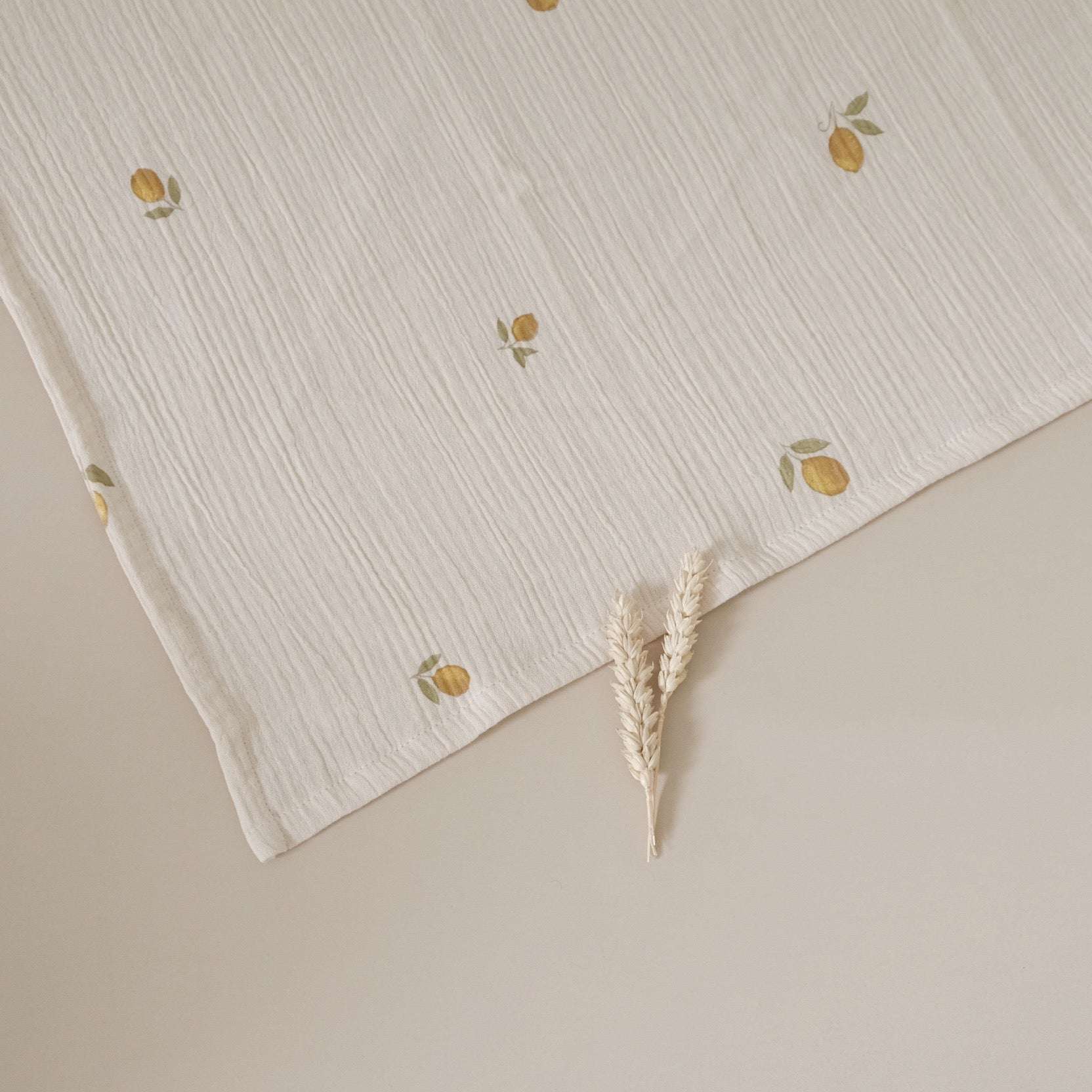 Organic Muslin Swaddle Set - Pure Lemon/Khaki - SALE - Image 6
