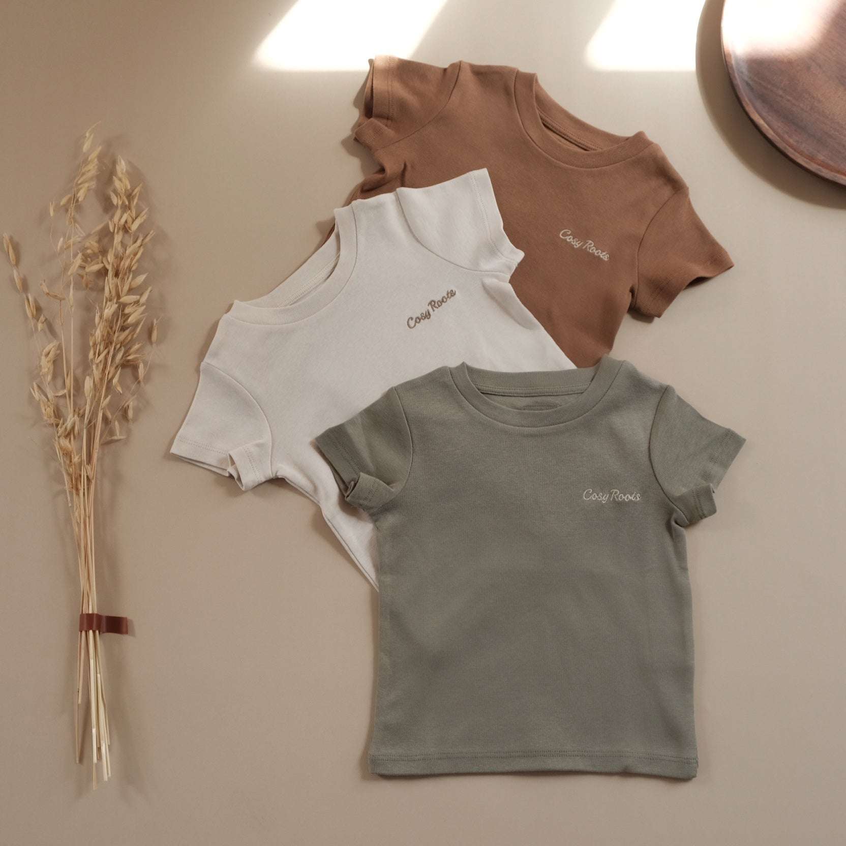 Organic T-Shirt - Khaki - S A L E - Image 16
