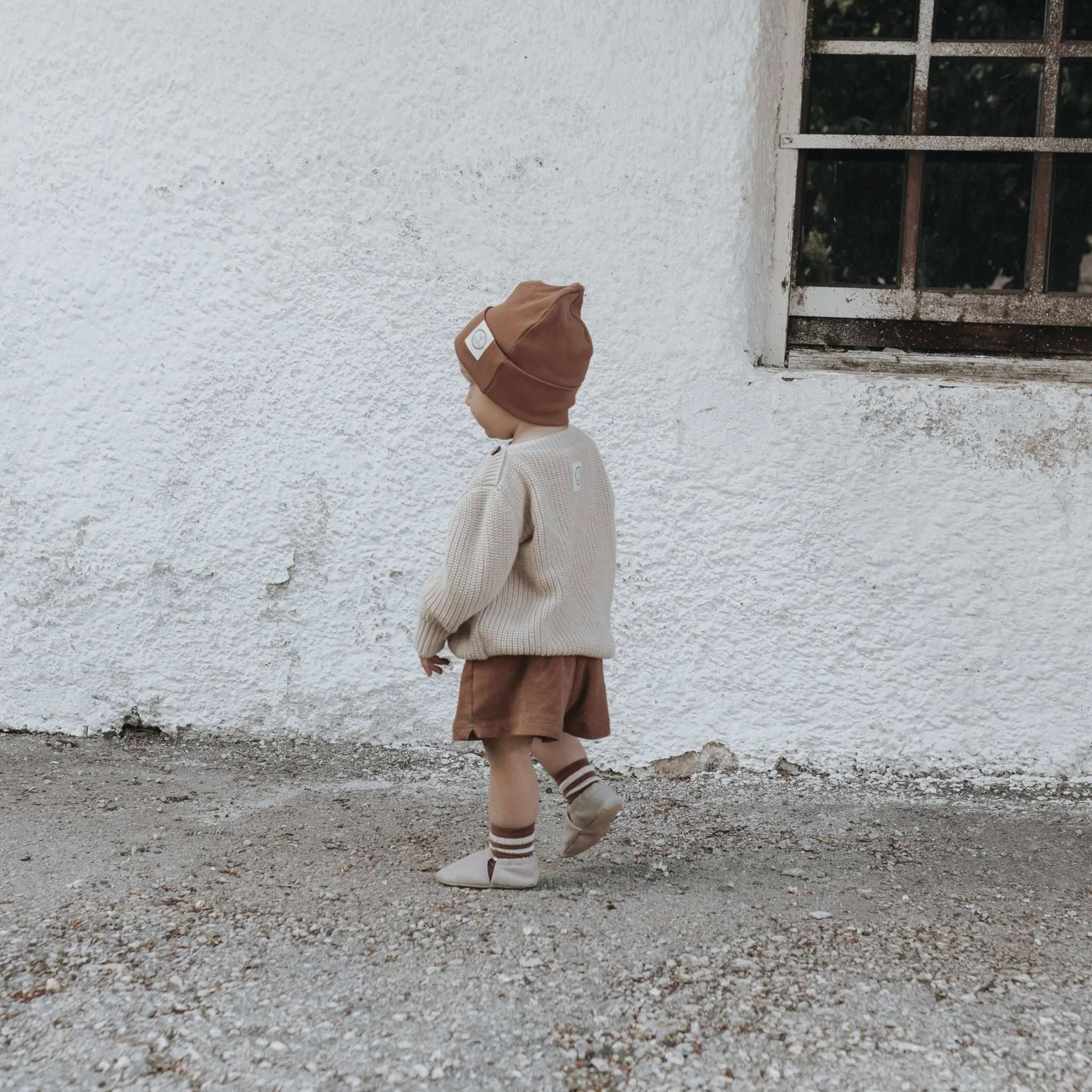 Organic Rib Beanie - Walnut - S A L E - Image 10