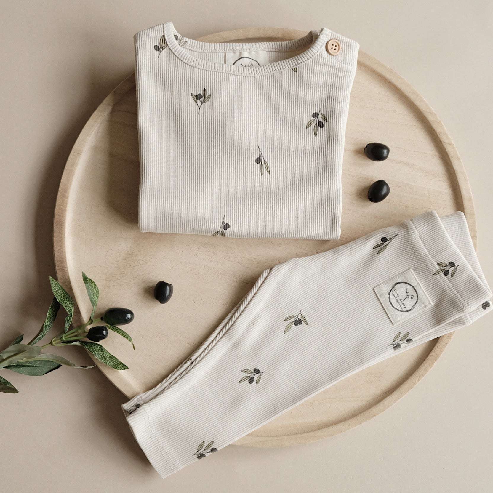 Organic Rib Sweatshirt - Tiny Olives - Image 14