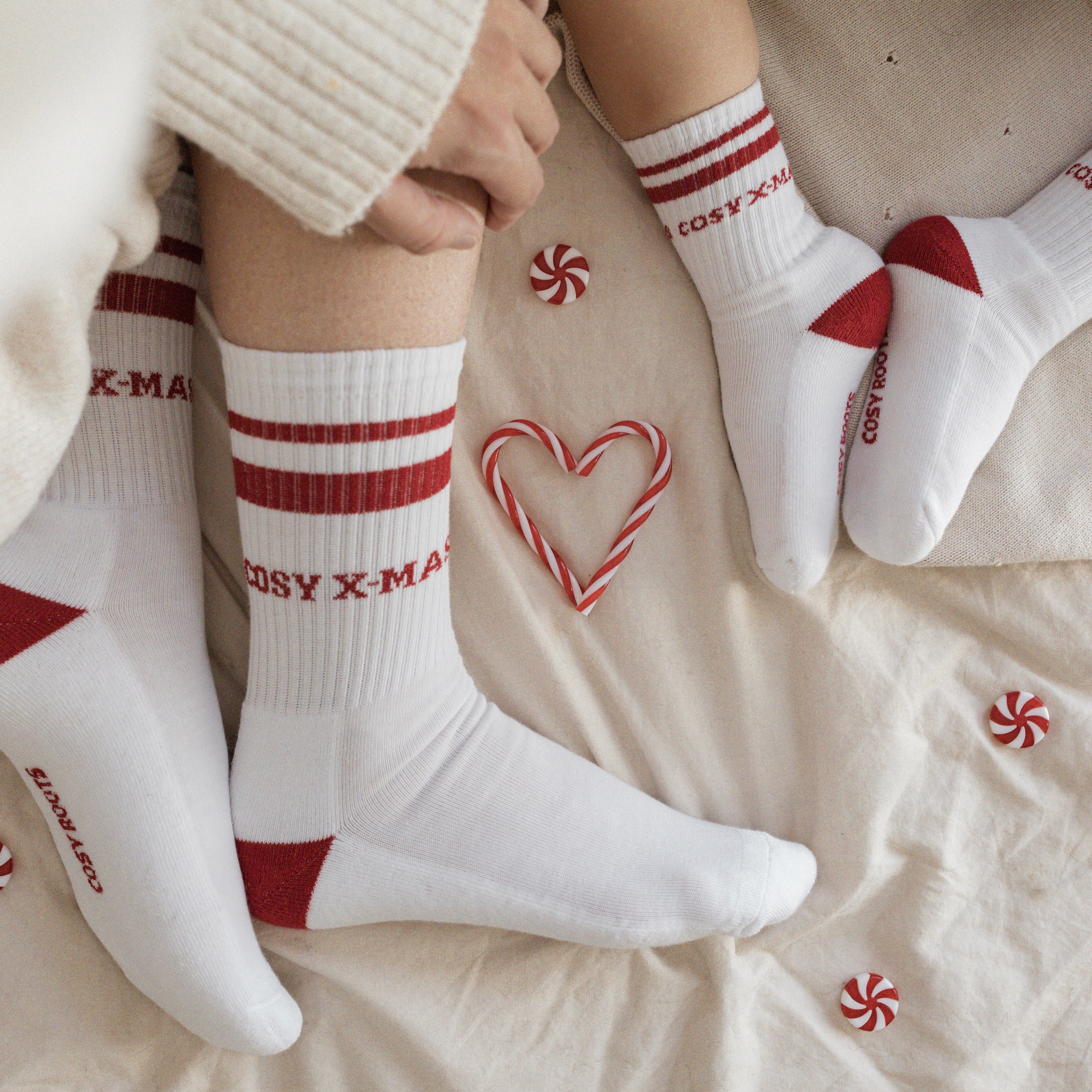 Organic Socks - Cosy Christmas - Red - Image 6