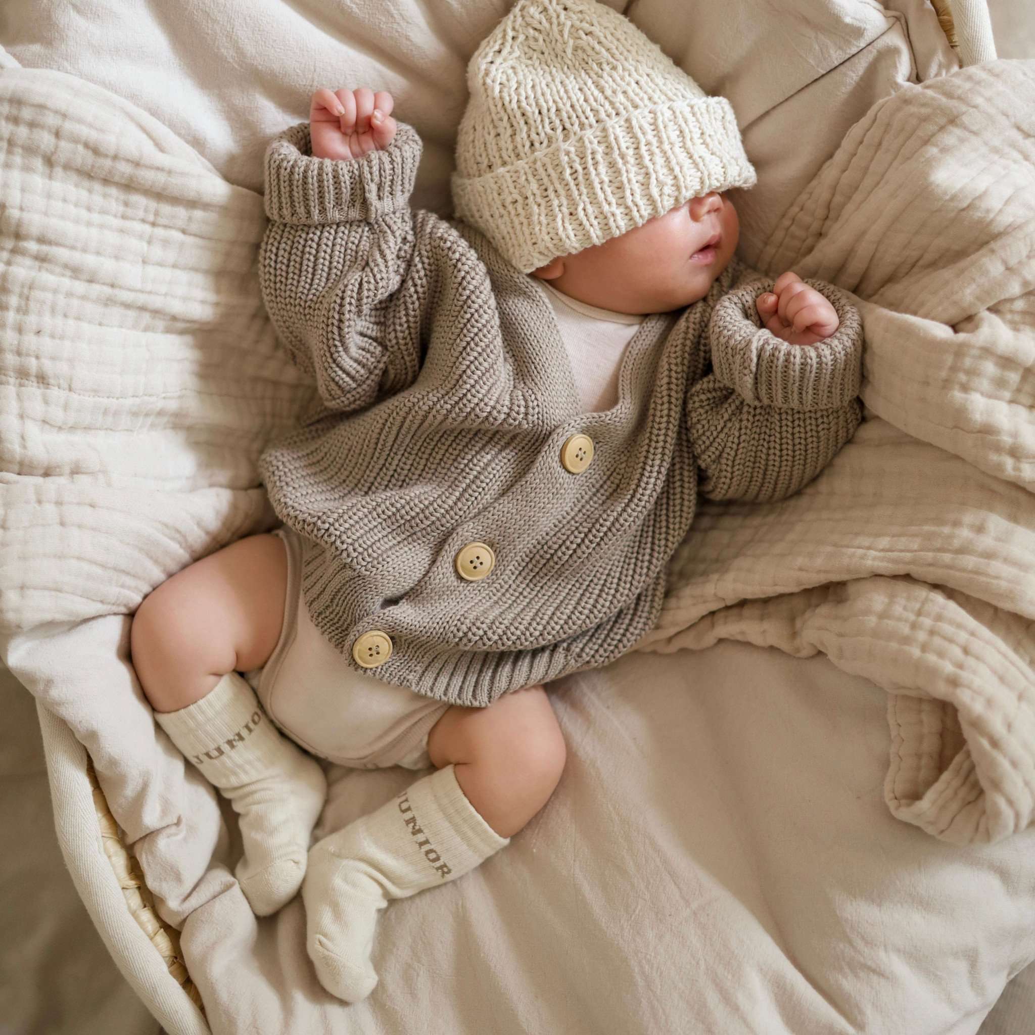 Organic Socks - JUNIOR - Sand - Image 3
