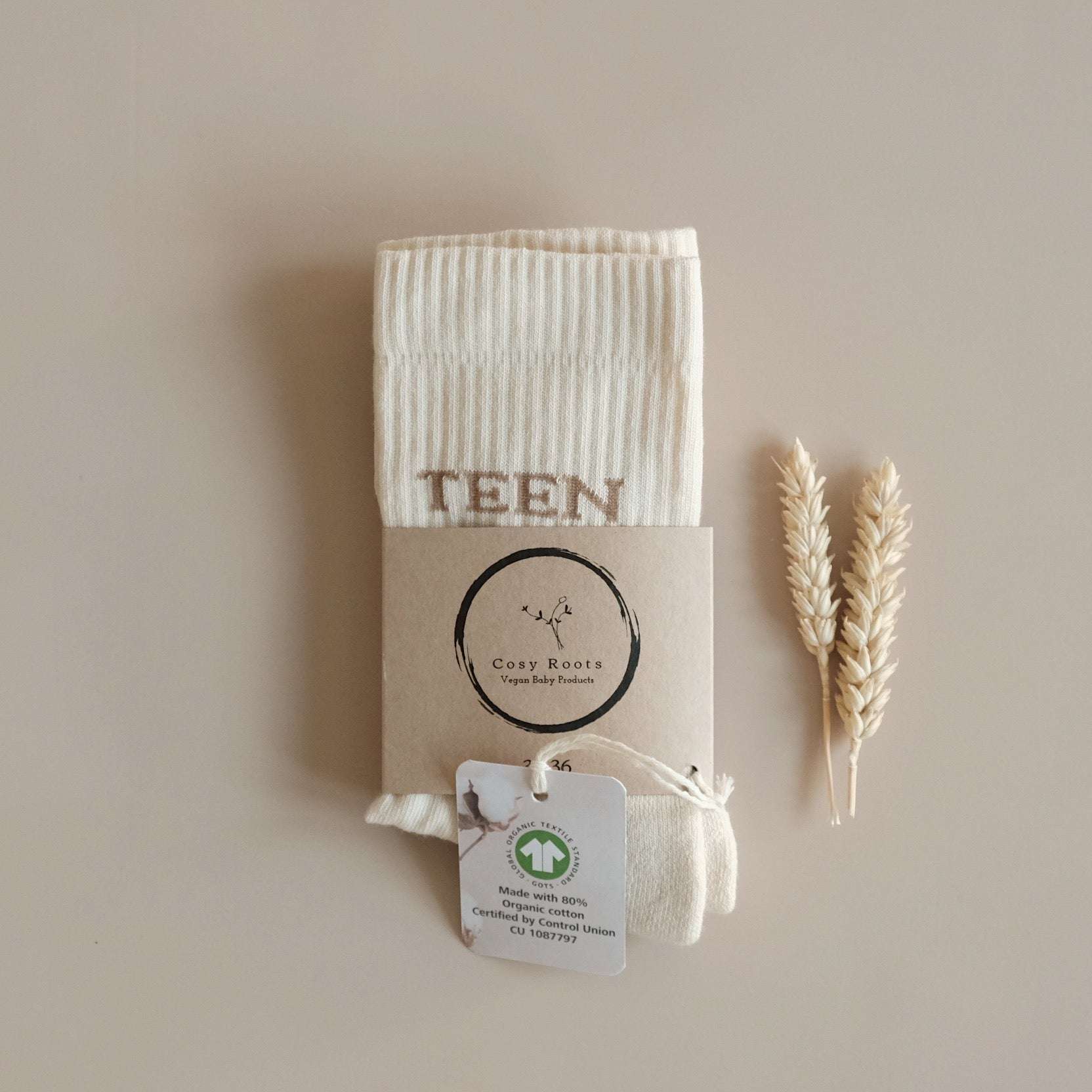 Organic Socks - TEEN - Sand - Image 4