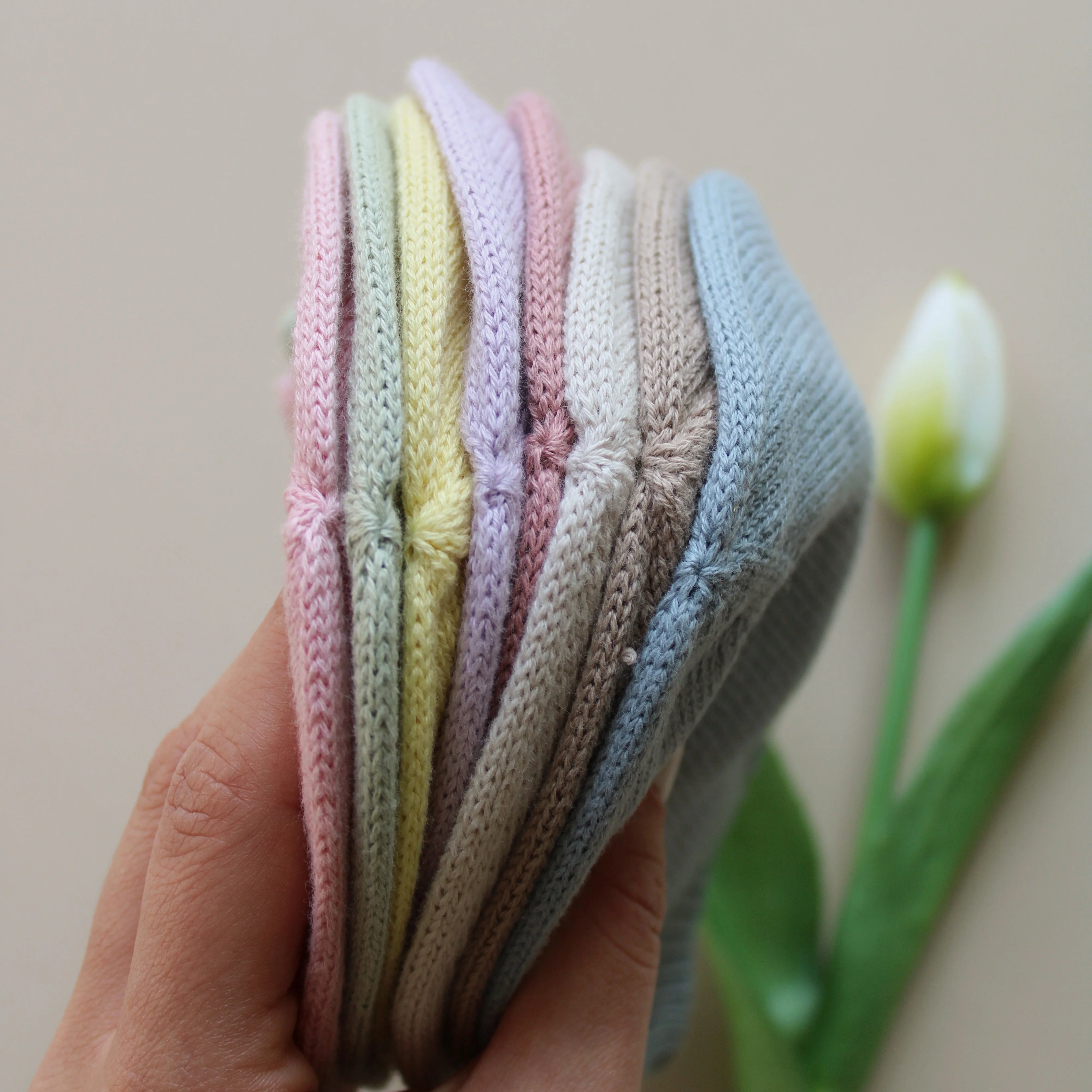 Organic Thin Knit Beanie - Dusty Rose - Image 4