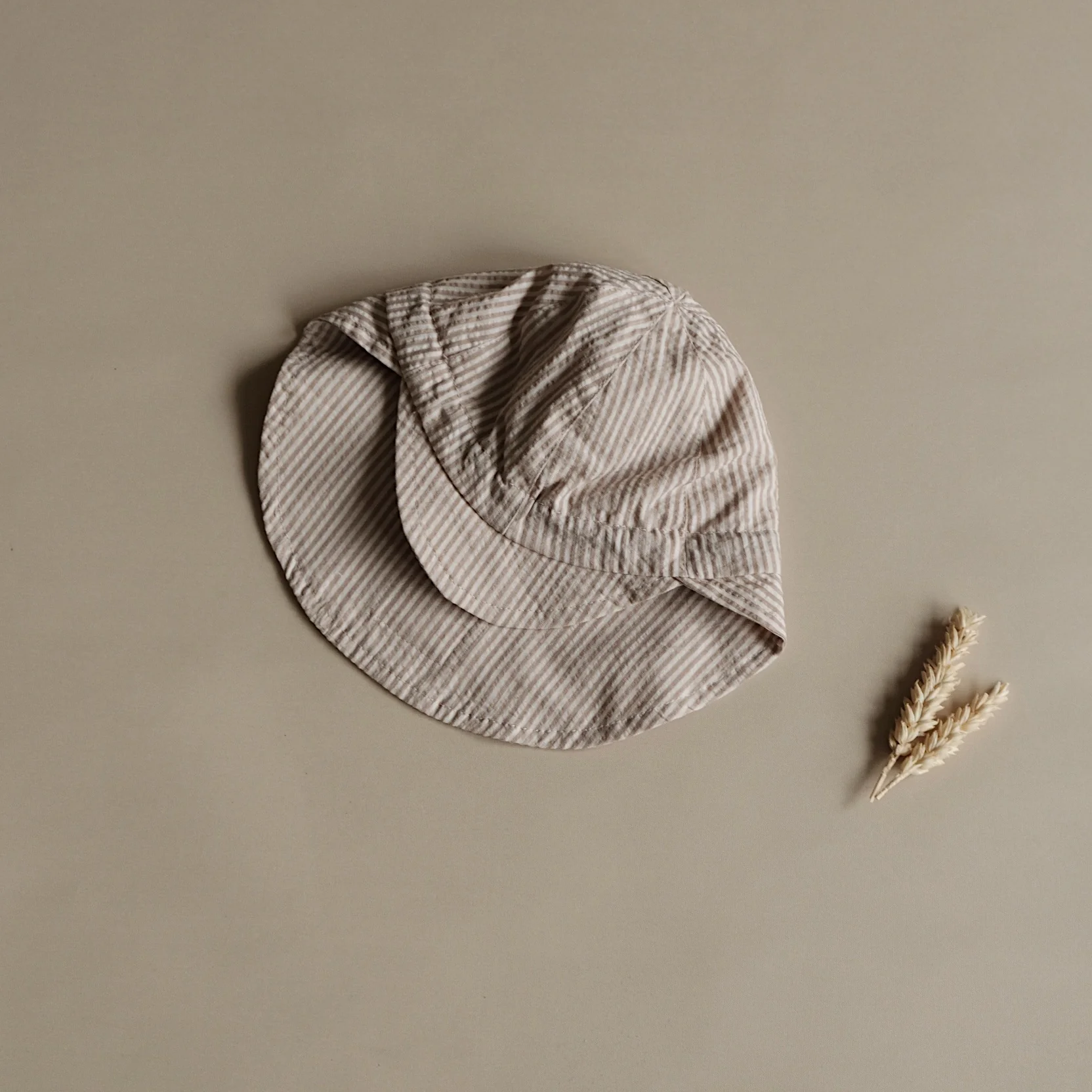 Organic Sun Hat - Caramel Striped - UPF50+ - Image 4