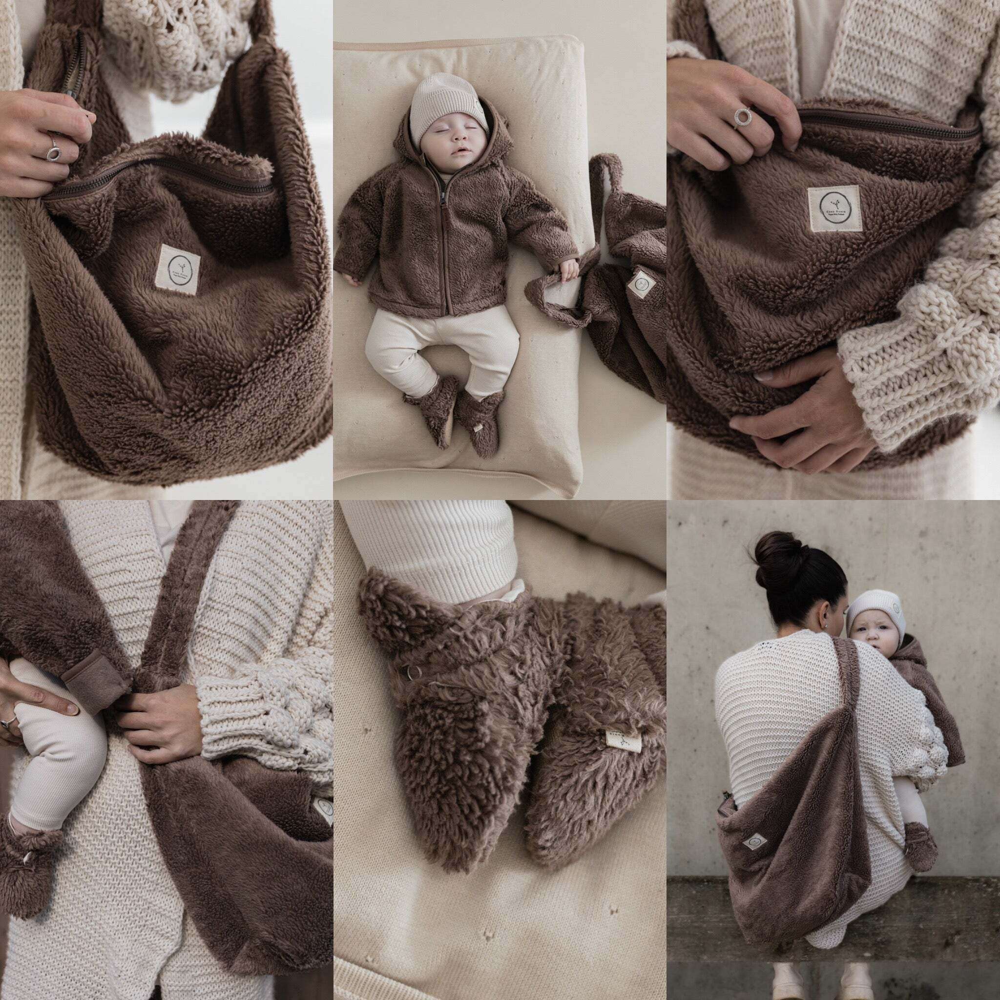 Organic Teddy Booties - Mocha - SALE - Image 10