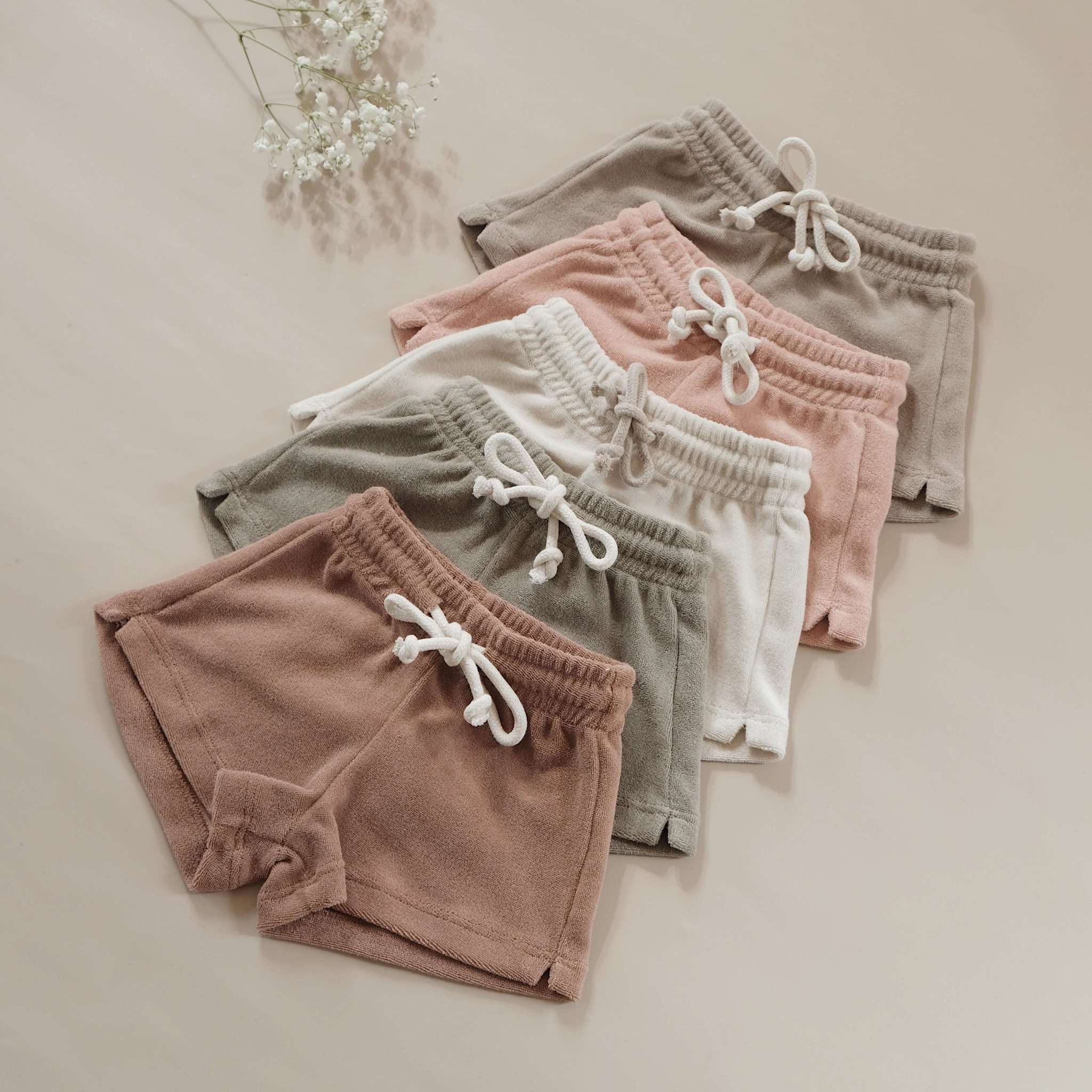 Organic Terry Shorts - Dusty Rose - Image 9