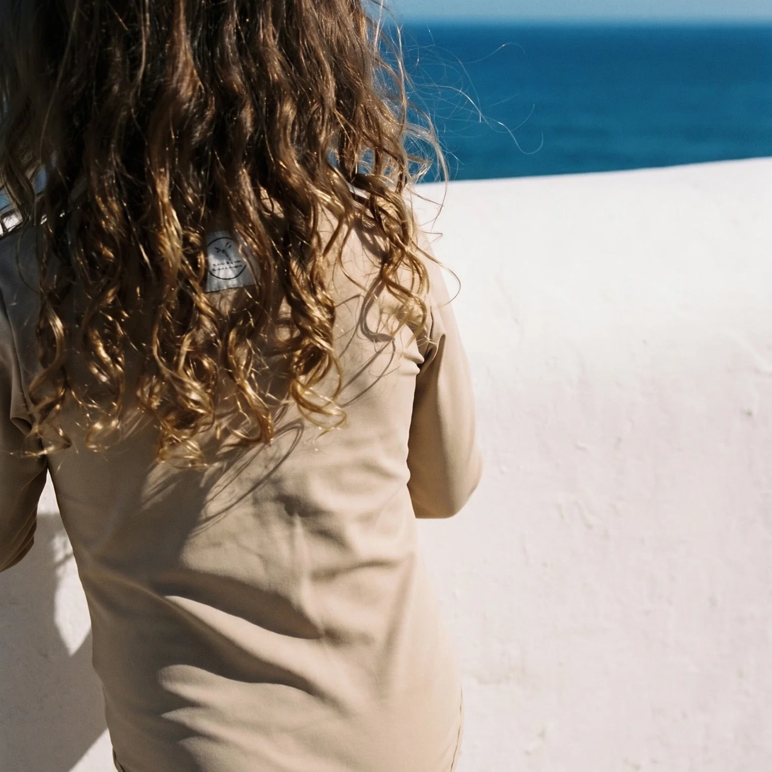 Sustainable UV Longsleeved Bathing Suit - Caramel (UV STANDARD 801) - Image 3