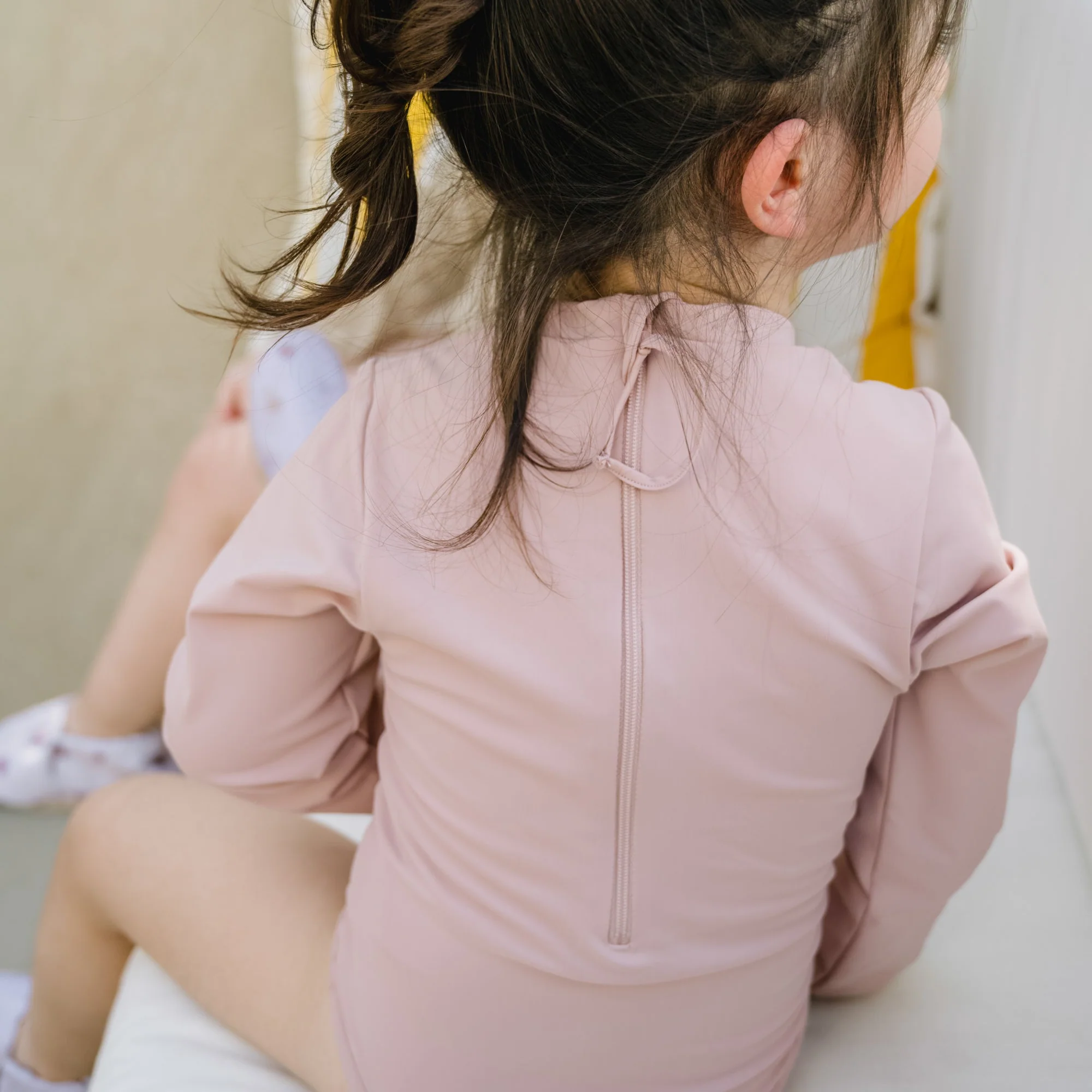 Sustainable UV Longsleeved Bathing Suit - Dusty Rose (UV STANDARD 801) - Image 3